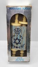 New Old Stock Hebrew Miniature Torah Scroll Genuine Eitz Chaims Trees of Life  picture