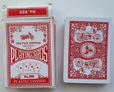 Motor Brand No. 999 plastic coated playing cards High quality U.S.A Vintage  picture