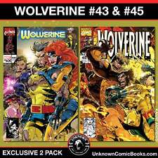 [2 PACK] WOLVERINE #43 & #45 UNKNOWN COMICS KAARE ANDREWS EXCLUSIVE VAR [03/13/2 picture