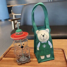 Starbucks Latin American Glass Bear Bottle With Bear Tumbler Green Carry Bag  picture