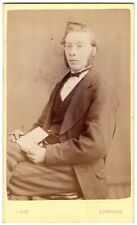 CIRCA 1870s CDV J. RAE BEARDED MAN WITH PEN & PAPER DUMFRIES SCOTLAND picture