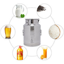 28 L Stainless Steel Barrel Milk Can Wine Beer Whiskey Storage Oil Rice Tank picture