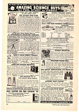 1964 Print Ad Edmund Scientific Amazing Science Buys Space Clock Treasure Chests picture