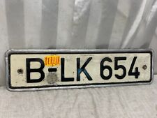 Vintage B-LK 654 Original Used German Germany European License Plate Expired picture