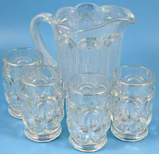Weishar Enterprises Moon & Stars Miniature Pitcher And Glasses Carnival Glass picture