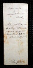 1844 antique HANDWRITTEN DEED~WM.CAIRNS,BROOKS VA~SAM BAXTER,DEEP GUT RIVER  picture