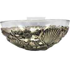 Godinger Art Co. Sea Treasures Silverplate Bowl & Clear Glass Liner 10