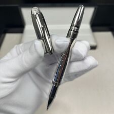 Luxury S.Walker Crystal Head Series Silver Grid Color 0.7mm Rollerball Pen picture