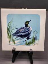 Wild Duck Vintage TILE Screencraft Hand Decorated Signed USA 6