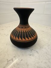 JL Pinto Navajo Pottery Vase 5 Inch Tall Signed picture