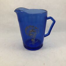 Shirley Temple Vintage Cobalt Glass Creamer 4.25