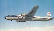 United Air Lines DC-7, Circa 1950's Postcard, Unused picture