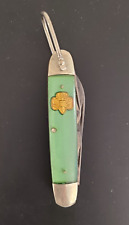 Kutmaster Girl Scout Pocket Knife Green Camper 1960s Utica NY Vintage Pre-owned picture