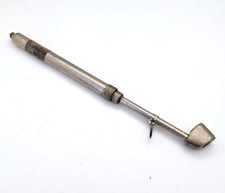 VINTAGE SCHRADER SERVICE TIRE GAUGE SOLID BRASS WITH CHROME WORKING 100 % picture