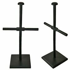 Wooden Display Stand for Medieval Style Roman Body Armor Helmet Black Color picture