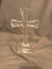 WATERFORD Crystal Cross Statue 8 Inches Tall Gorgeous Signed picture
