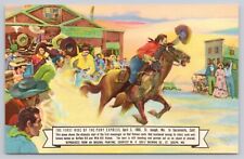Post Card The First Ride of the Pony Express F283 picture