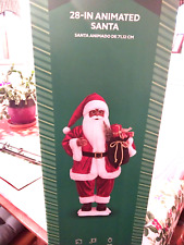 Rare Holiday Living Animated Musical 28” African American Santa  New With Toys picture