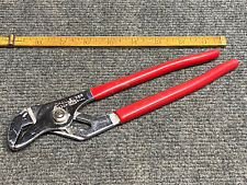 Vintage Proto Challenger 10” Channel Grove Pliers With Soft Red Grips No. 3263-G picture