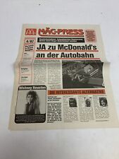 Vintage Rare April 1987 McDonald’s German Mac Press Newspaper Whitney Houston picture
