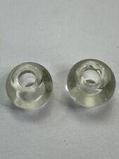 Two Antique Lamp parts Glass Ball Smooth Lamp  Spacers picture