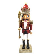 10” Hand painted  Wood Nutcracker, Lifestyle Studios..Holiday collection. picture