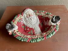 Vintage Fitz and Floyd Santa bowl, 1994 Fitz and Floyd Santa Candy bowl picture