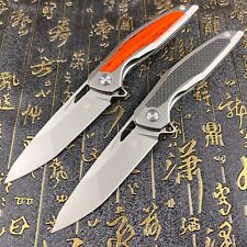 9''New CNC Fast Opening D2 Blade AluminiumAlloy Handle Tactic Folding Knife DF02 picture