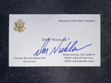 Oklahoma SENATOR: Don Nickles, SIGNED Business Card picture