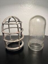 VINTAGE ANTIQUE CROUSE HINDS EXPLOSION PROOF GLASS & CAGE (glass V-63 Cage V911) picture