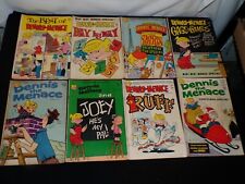 8 OLD DENNIS THE MENACE COMIC BOOKS VISITS PARIS ,RUFF , JOEY , DAY BY DAY picture