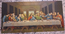 Beautiful Vintage MCM Paint By Number The Last Supper Religious Painting  picture