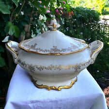 Weimar 1920s Porcelain Soup Tureen Gold White Katharina Germany picture