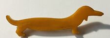 1 Bakelite Pin Dog Vintage Jewelry Dachshund 40's Yellow Gold picture