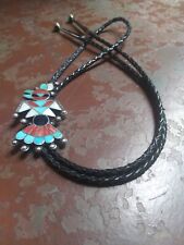 RARE Vintage Old ZUNI 1940S-1950S THUNDERBIRD BOLO TIE Attr to FRANK VACIT picture