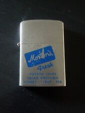 Vintage 1970's Morton's Fresh Potato Chips  Windproof Lighter Dallas TX Texas picture