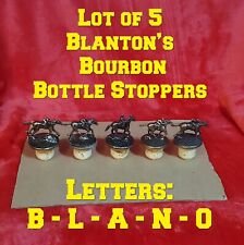 Blanton’s Bourbon Bottle Stoppers Lot of 5 Letters B - L -  A -  N - O picture