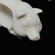 Vintage Pig Napkin Rings White Porcelain Shafford Taiwan Farmhouse Chic Set of 4 picture