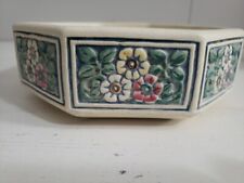Vintage 1915 Weller Florala Eight Sided Octagon Shallow Bowl NO FLOWER FROG  picture