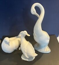 Set Of 3 Lladro Figurines Swan Duck Pigeon picture