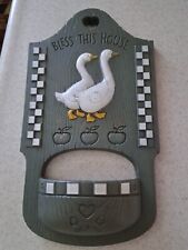 Vintage Burwood Products  Country Goose Wall Hanging Planter.   picture