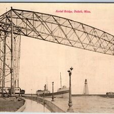 1908 Duluth, Minn. Aerial Lift Ferry Transporter Bridge Steamship Tom Jones A215 picture