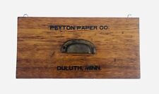 Duluth Minnesota Peyton Paper Company Vintage Advertising Wood Drawer Front picture
