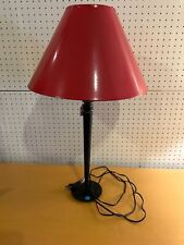 Vintage Red/Black Side Table Lamp 9.5inch L X 15inch W lampshade  26.75in x 15i picture