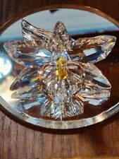 Swarovski Silver Crystal Flower Orchid  w/ Yellow Center Original Box picture