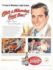 1951 Blatz Beer Vintage Print Ad Actor John Payne Milwaukee's Finest  picture