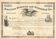 American Financial and Homestead Co. - Stock Certificate - Investment Stocks and picture