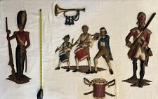 5 Vintage Revolutionary War Style Cast Iron Wall Hangings From 1960’s picture