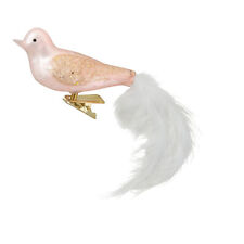 Northlight 5.5-Inch Pink Bird with Feather Tail Glass Clip On Christmas Ornament picture