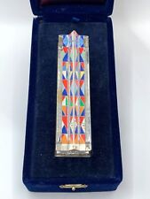 YAACOV AGAM MEZUZAH Daum Crystal & Sterling Silver - Beautiful work of ART picture
